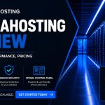 ScalaHosting Review featuring a modern cloud hosting data center