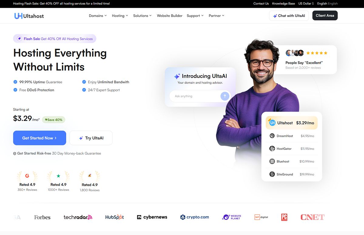 ultahost cheap web hosting review for growing websites