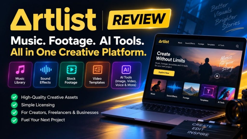 Artlist review - music, stock footage and AI creative tools